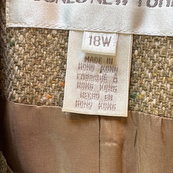 Jones New York sz 18W vintage wool and silk double breasted coat w/velvet collar - Picture 7 of 9